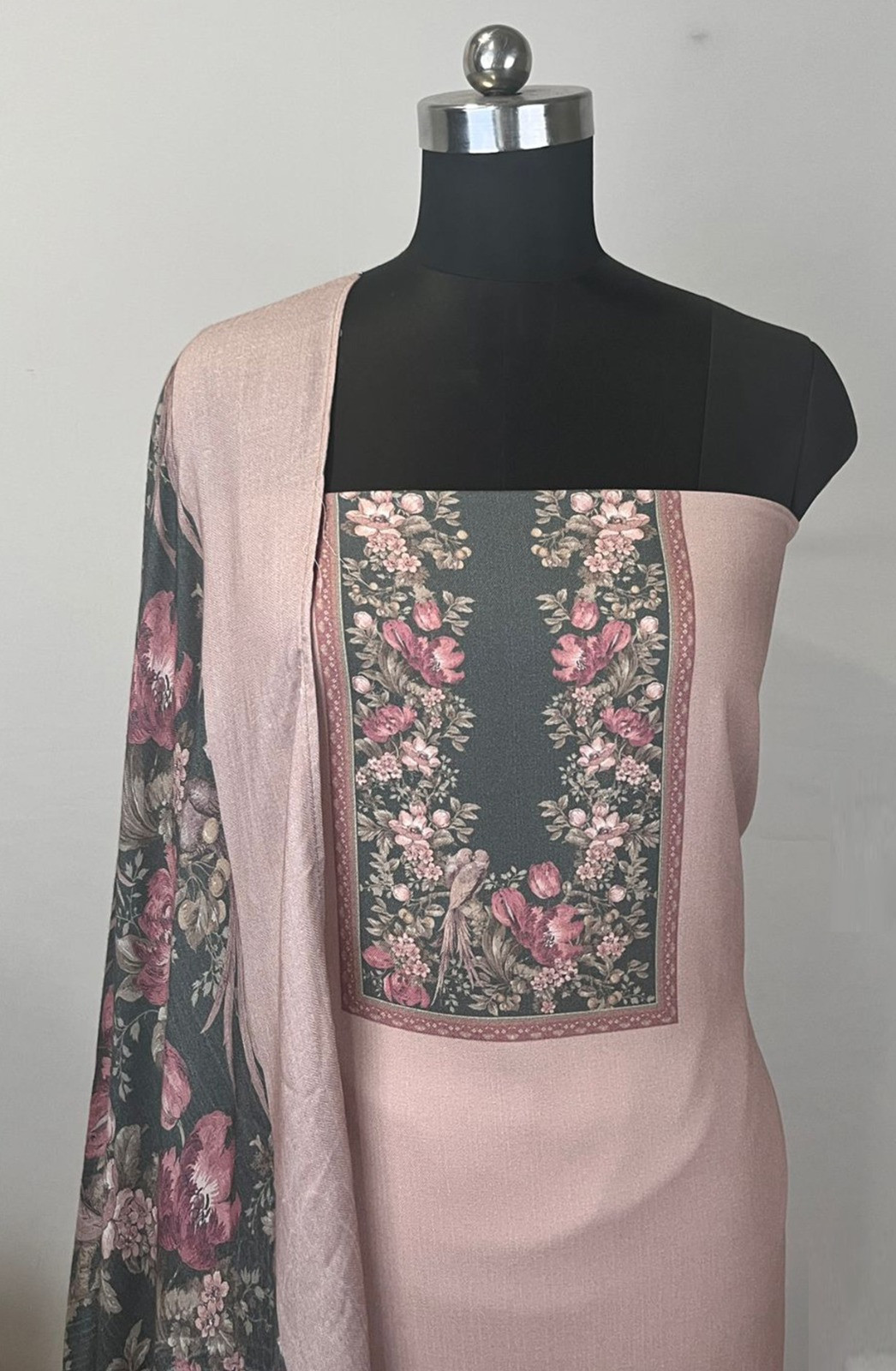 Peach Spun Suit Set with Dupatta - WEPSH1019-5A