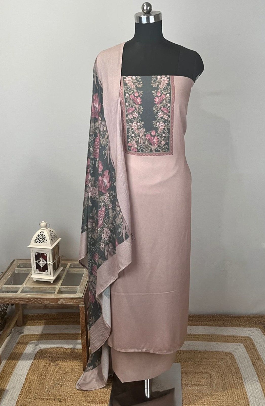 Peach Spun Suit Set with Dupatta - WEPSH1019-5A