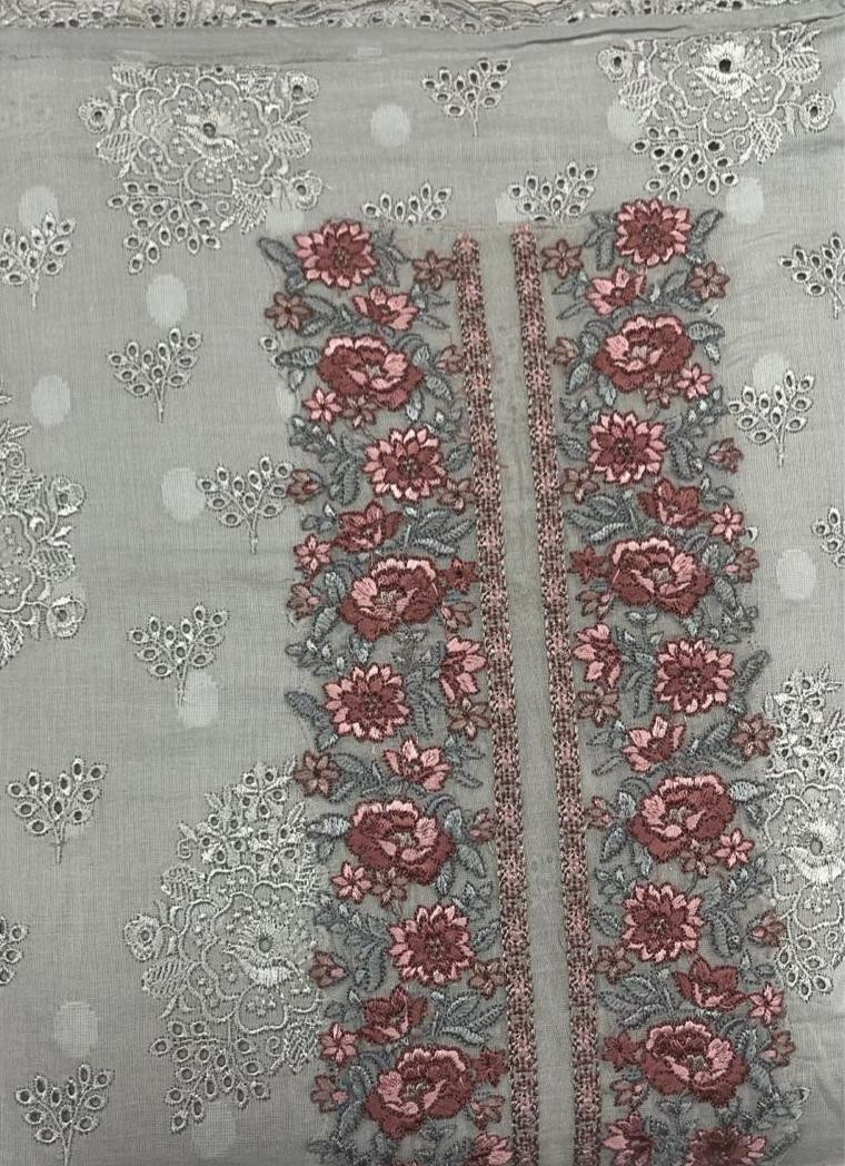 Grey Cotton Suit Set Suit with Dupatta - TACNSF112B