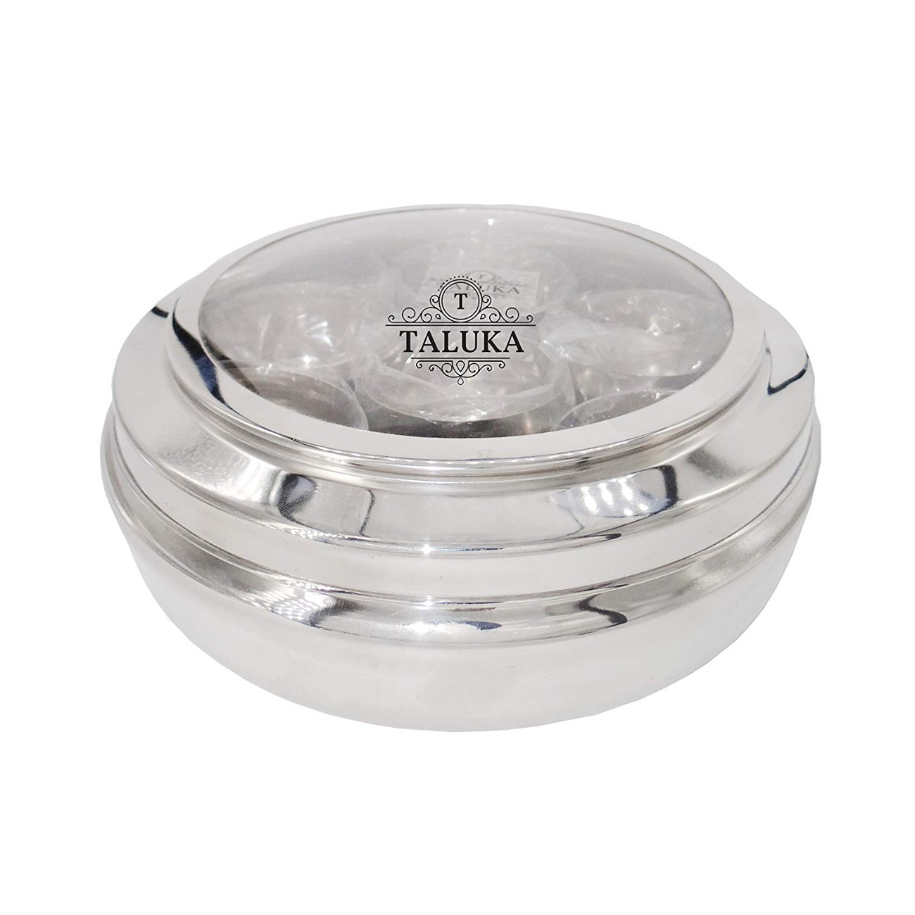 Stainless Steel Spice Box with Lid, Containers and Spoon