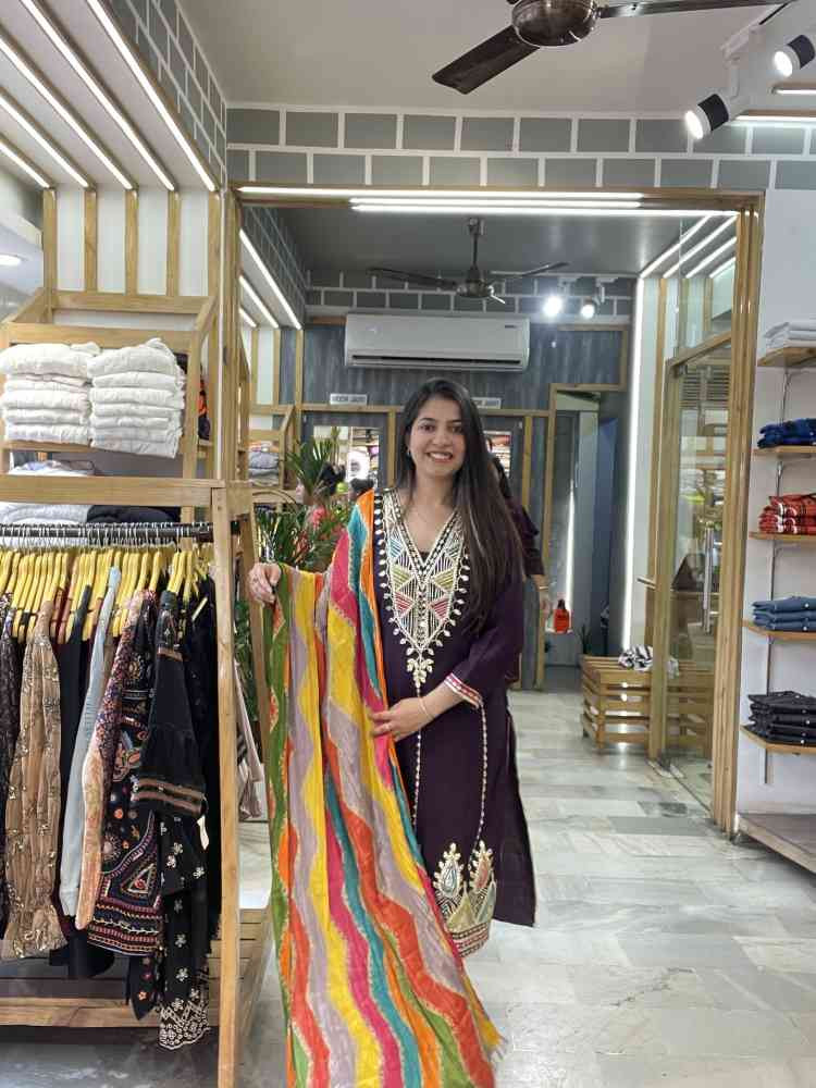 wine colourful punjabi set