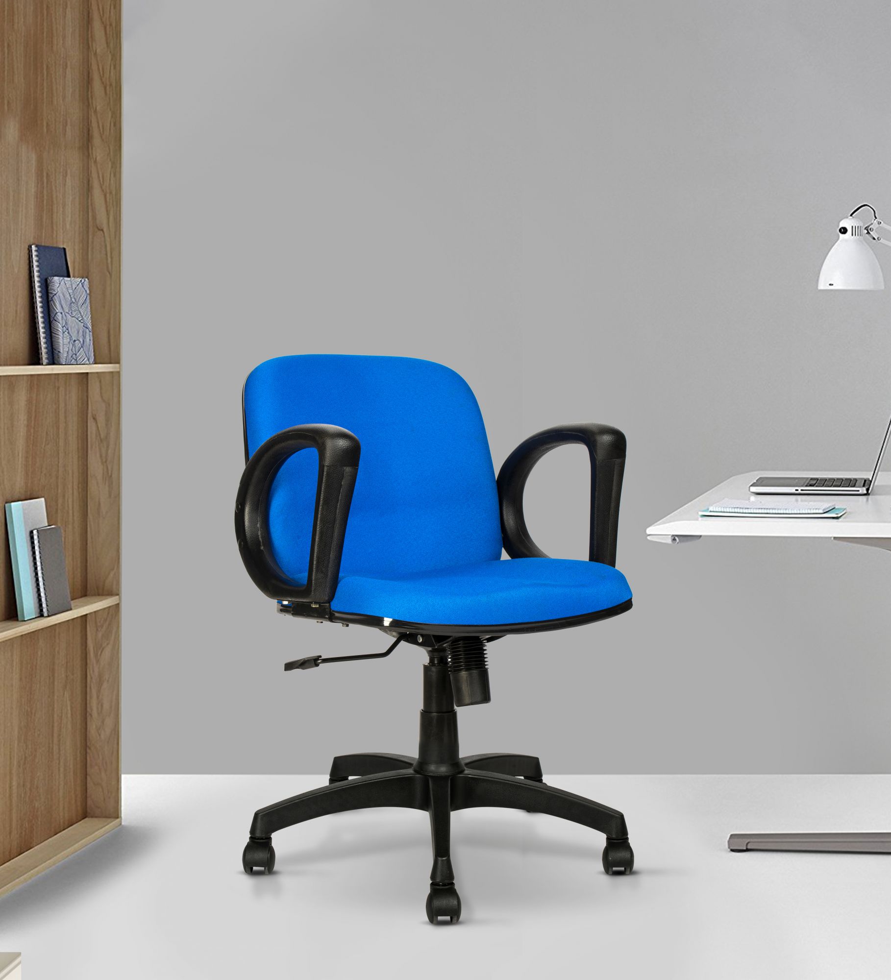 Teal Elite Mid Back Office Chair - Blue