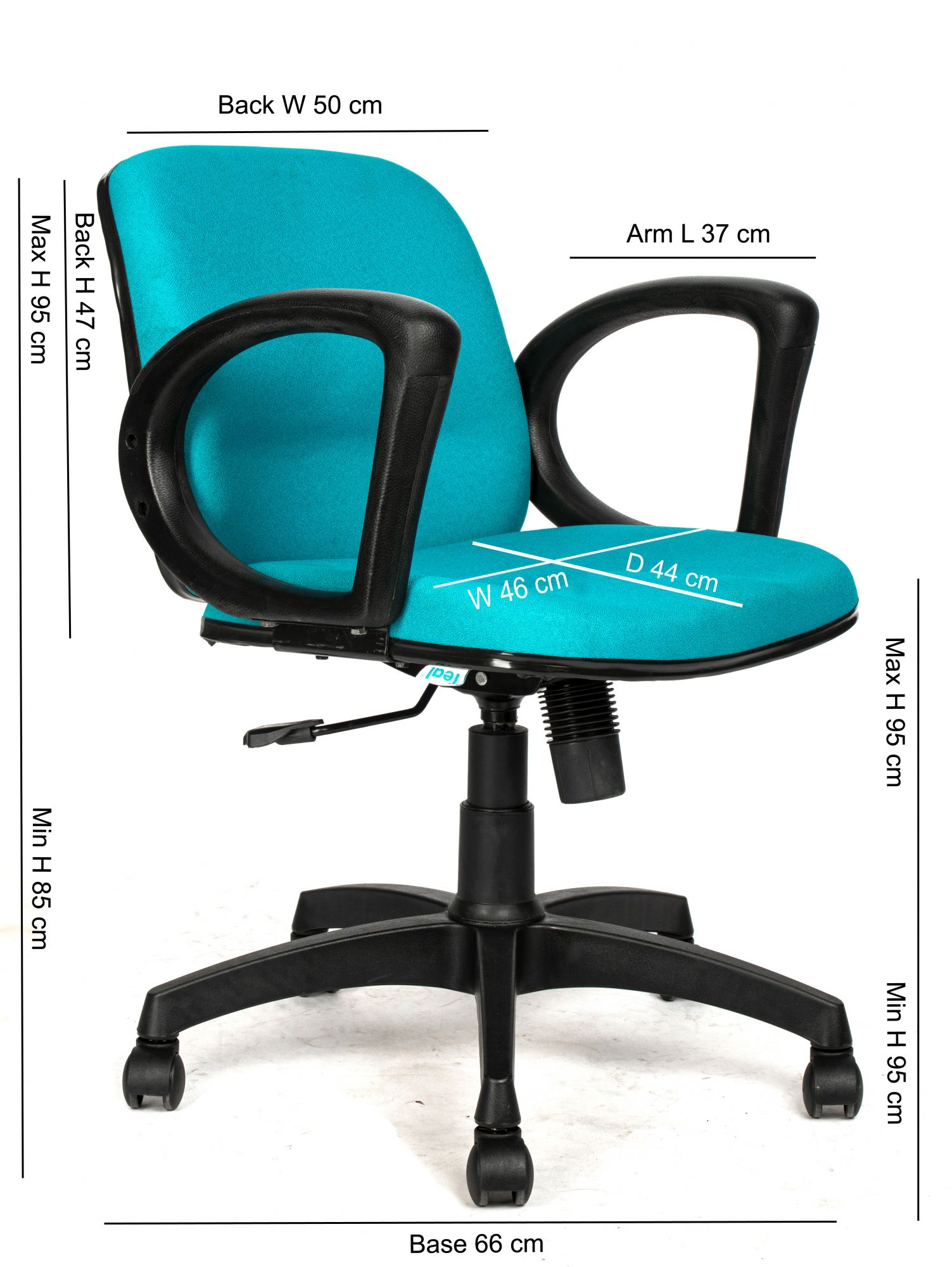 Teal Elite Mid Back Office Chair - Teal Green