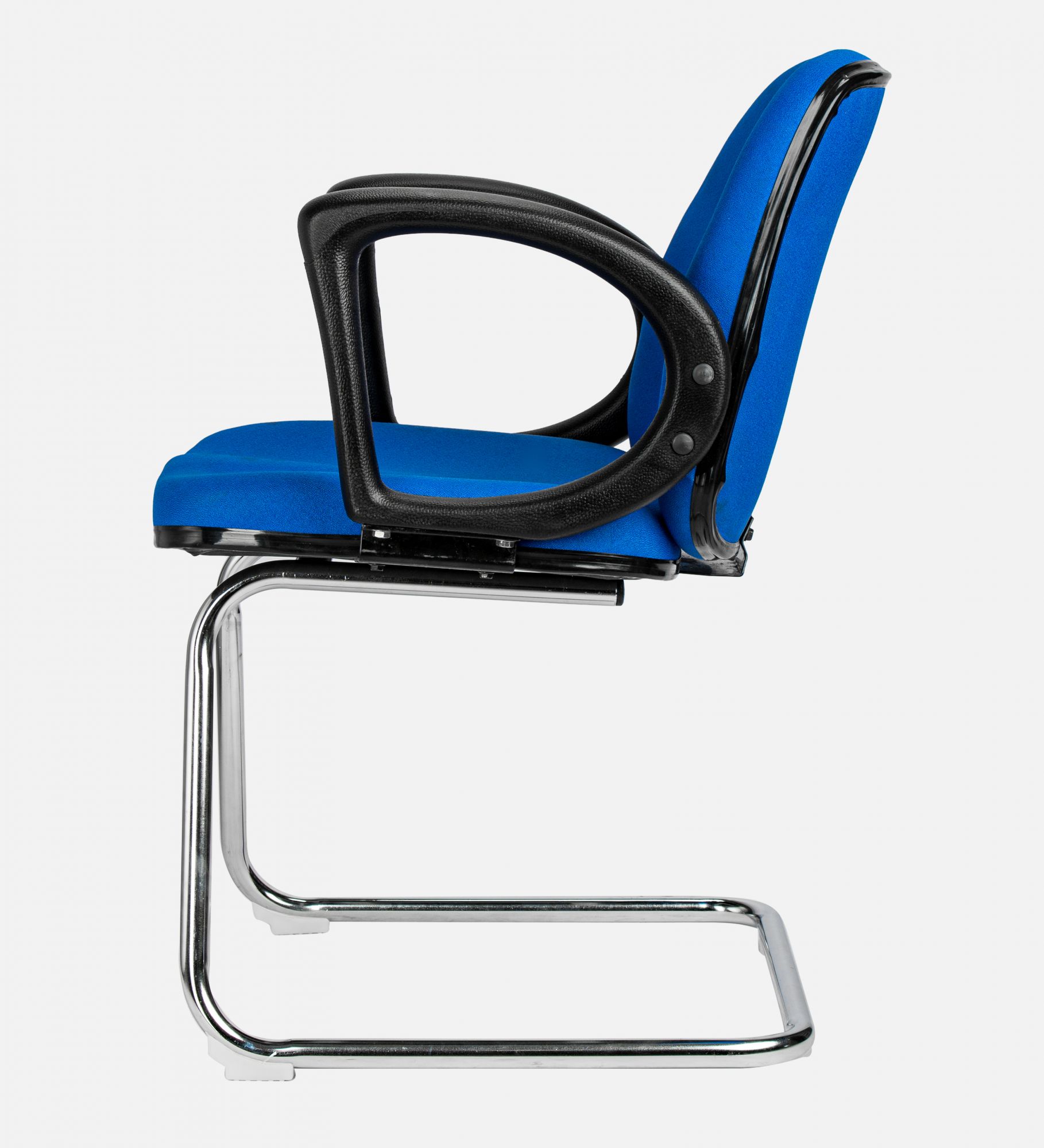Teal Elite Mid Back Visitor Chair with Chrome Base  - Blue