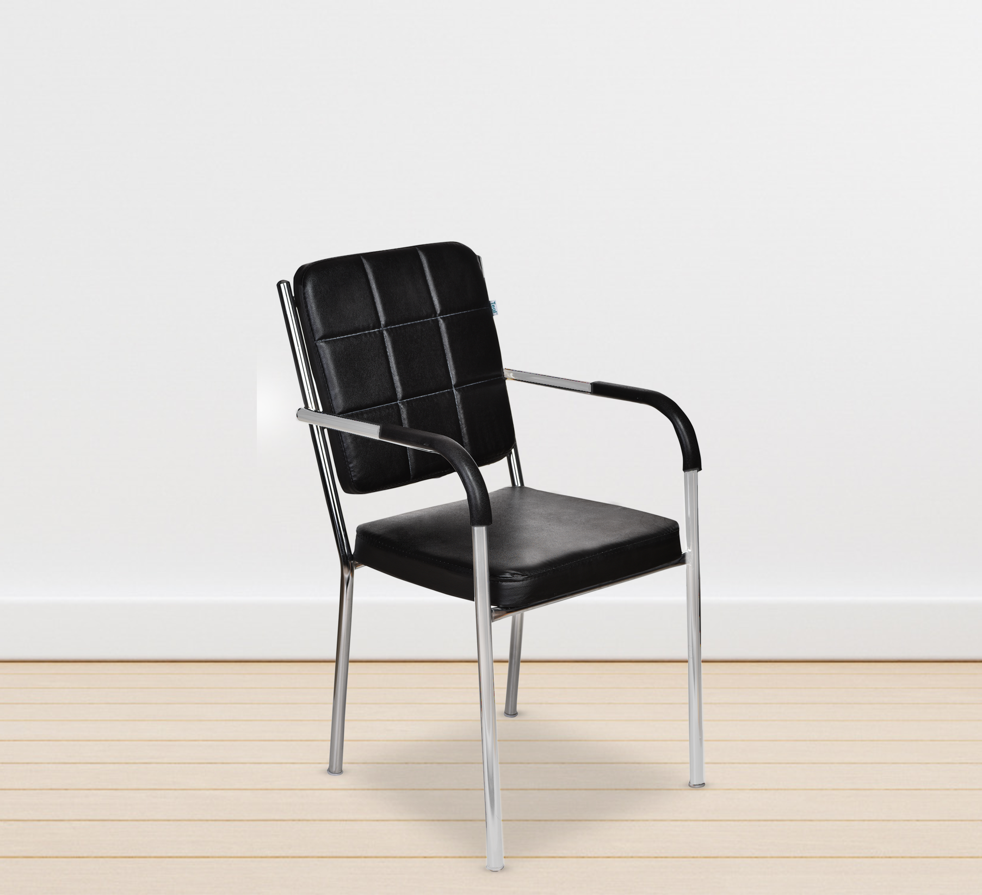 Teal Lorenzo Visitor Chair - Black