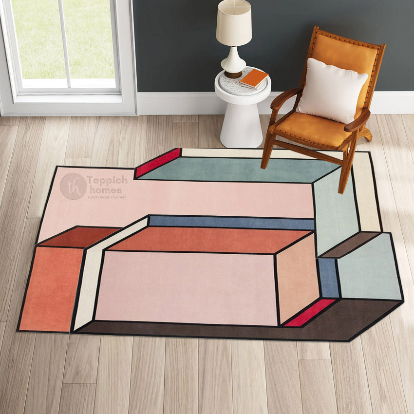 Different Shape Rugs Together Trend of uniquely shaped rugs that add a sophisticated touch to any space