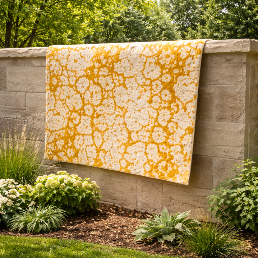 Hand Tufted Gold Area Rug Living 6x8 6x9 6x10 7x10 Handmade Living Room