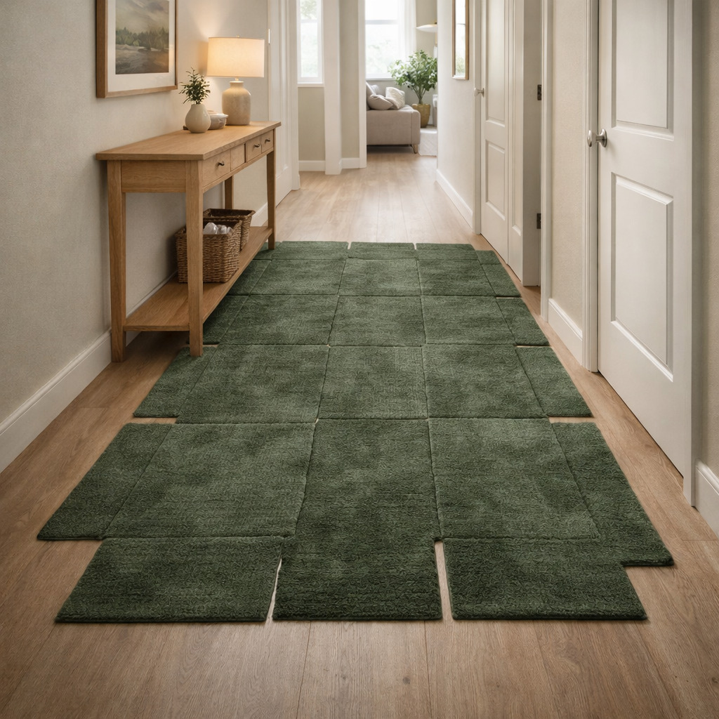 Forest Green Modern Rug