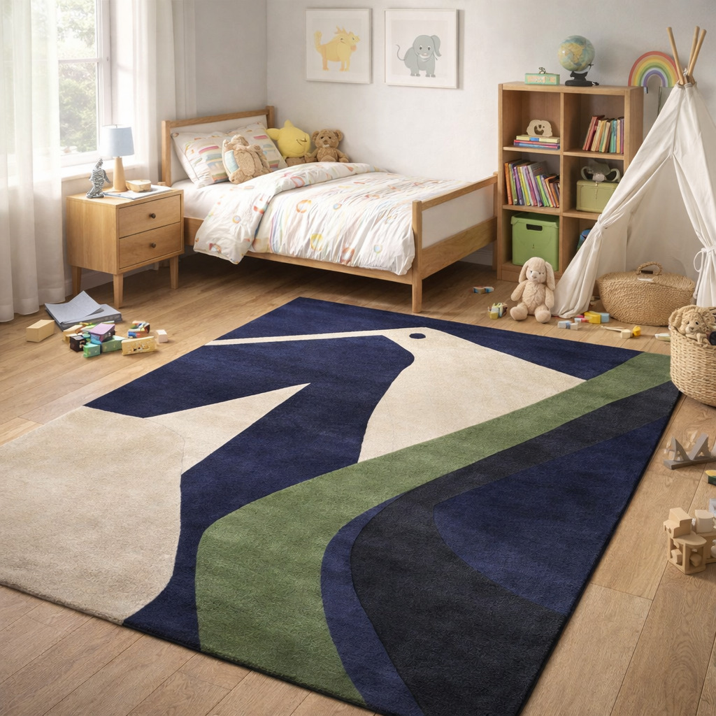 Minimalist Bird Art Carpet