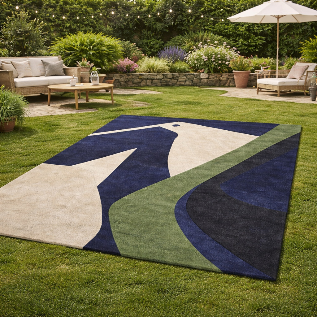 Minimalist Bird Art Carpet