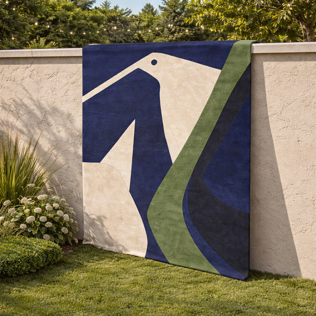 Minimalist Bird Art Carpet