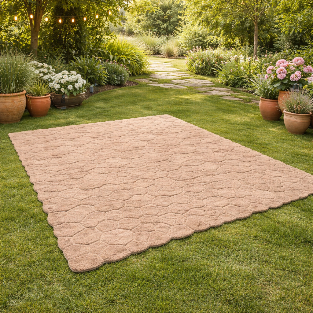 Textured Stone Taupe 6x9 Area Rug