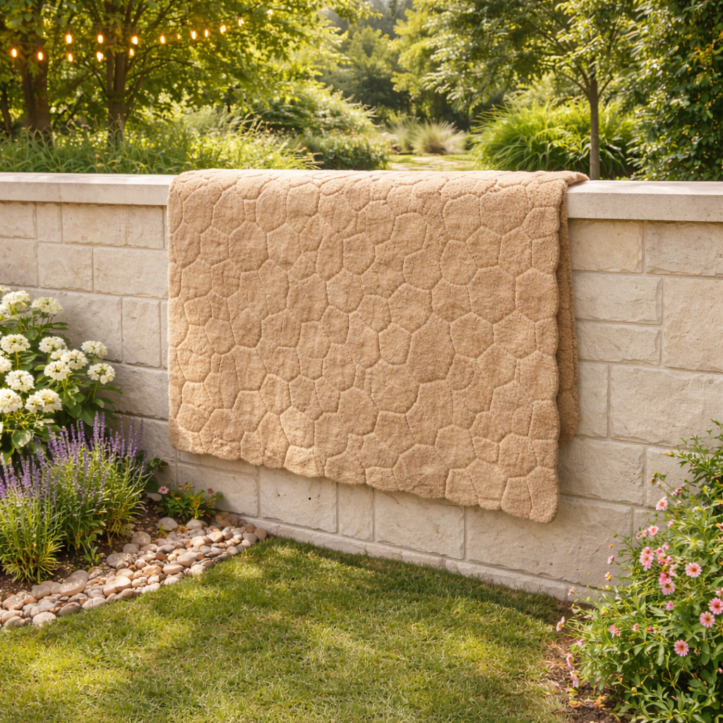 Textured Stone Taupe 6x9 Area Rug