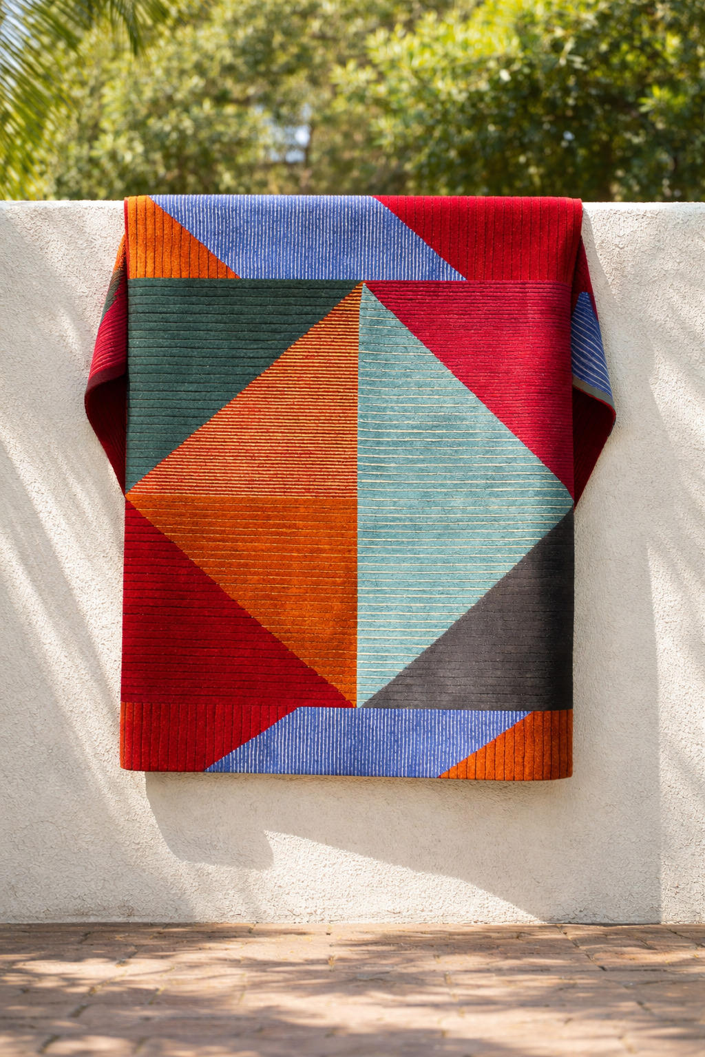 Bold Triangle Pattern Designer Rug