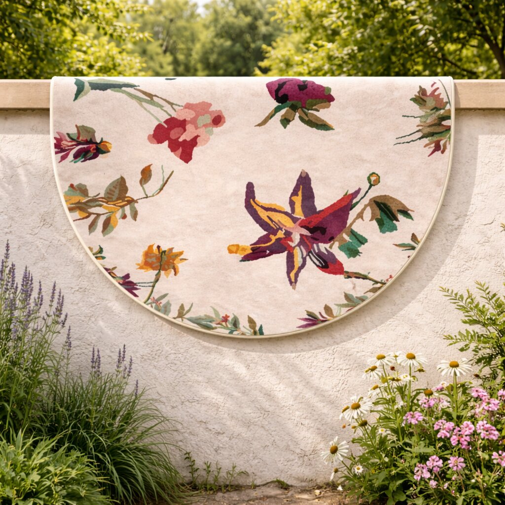 White Floor Carpet Hand Tufted Geometric Wool Rug Round Rug 7x7 8x8 9x9 10x10 Bedroom Dinning Room