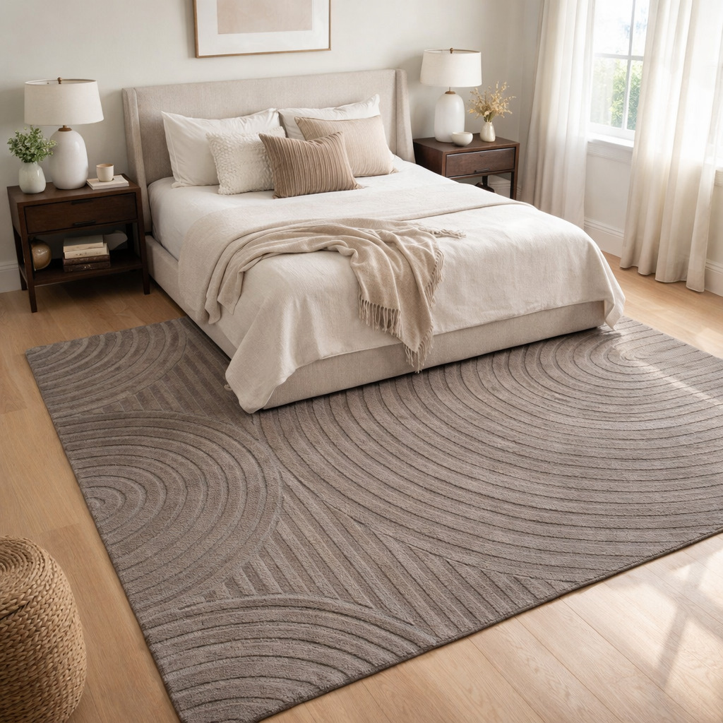 5x8 6x9 7x10 8x11 Wool Carpet Hand Tufted Rug Dark Grey Color Geometric Wool Bed Living Room Rugs