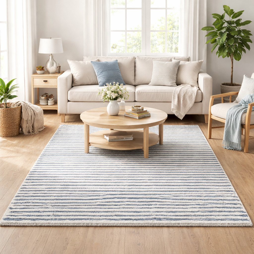 Nautical Lines Rectangular Area Rug