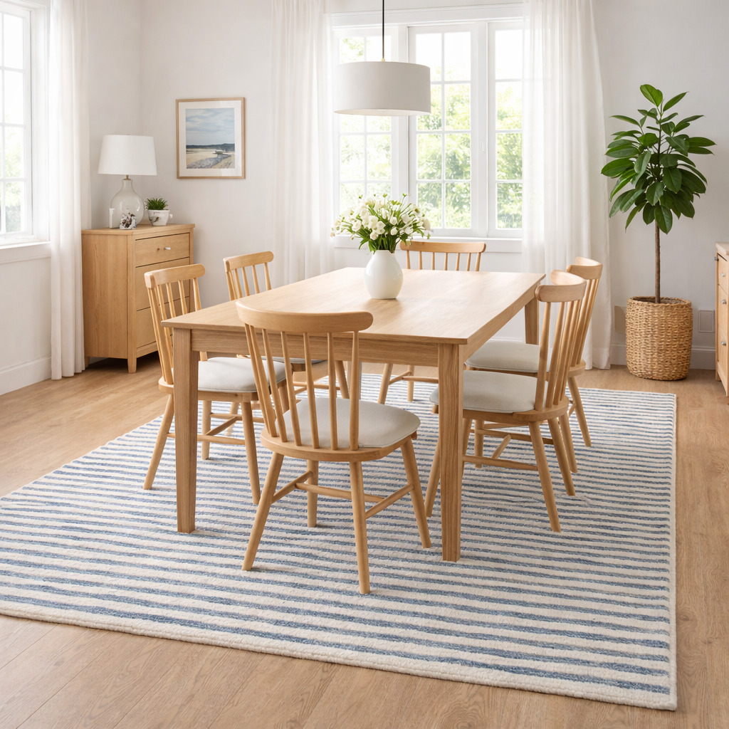 Nautical Lines Rectangular Area Rug