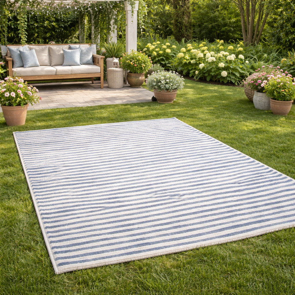 Nautical Lines Rectangular Area Rug