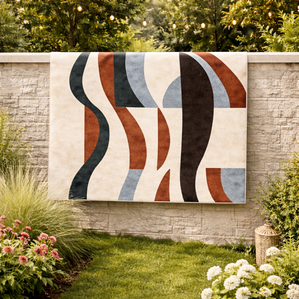 Cream area rugs 8x10 9x12 10x14 11x13 Abstract design Wool tuft rug Bed Living room Rectangle shape