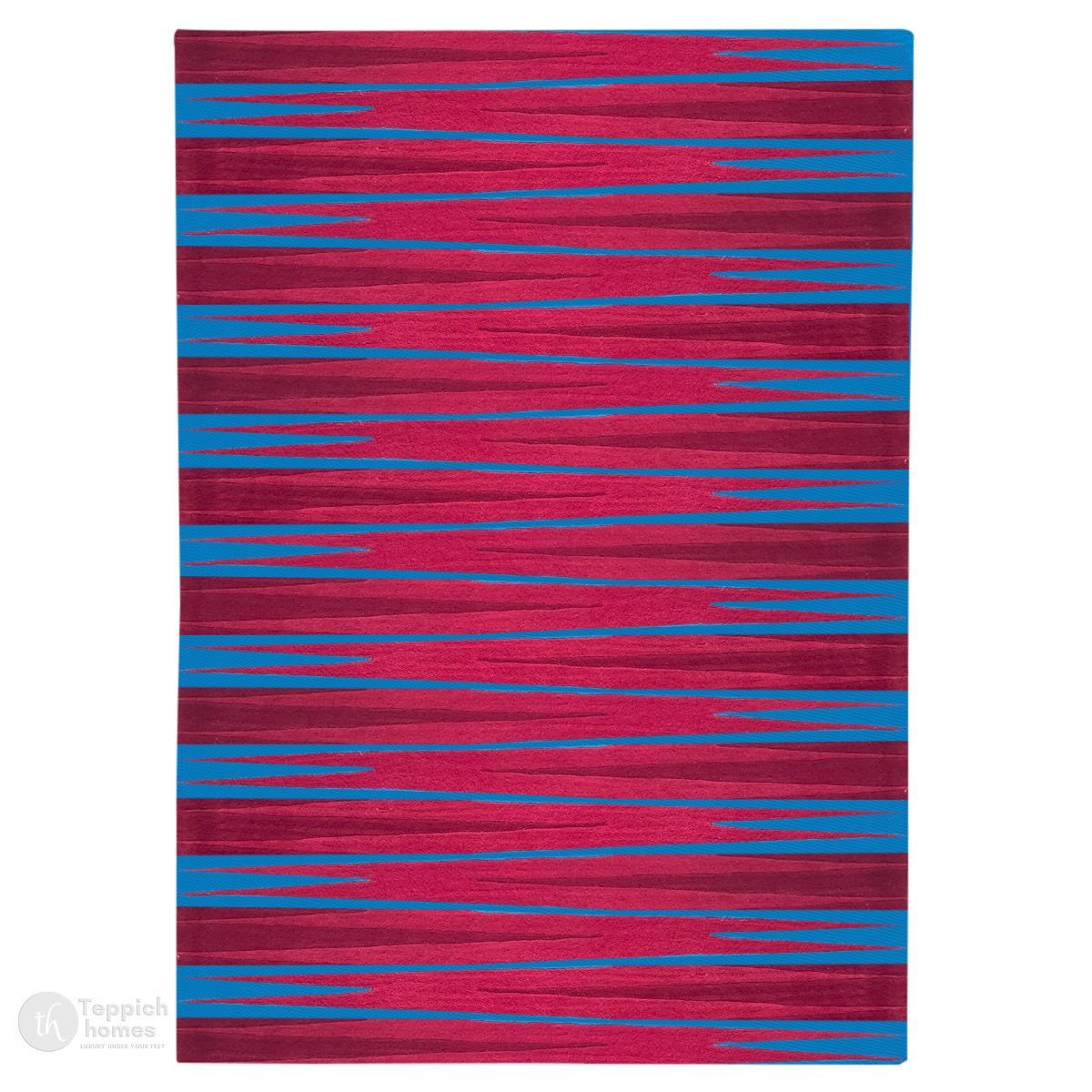 Electric Cobalt Stripe Hand Tufted Rug