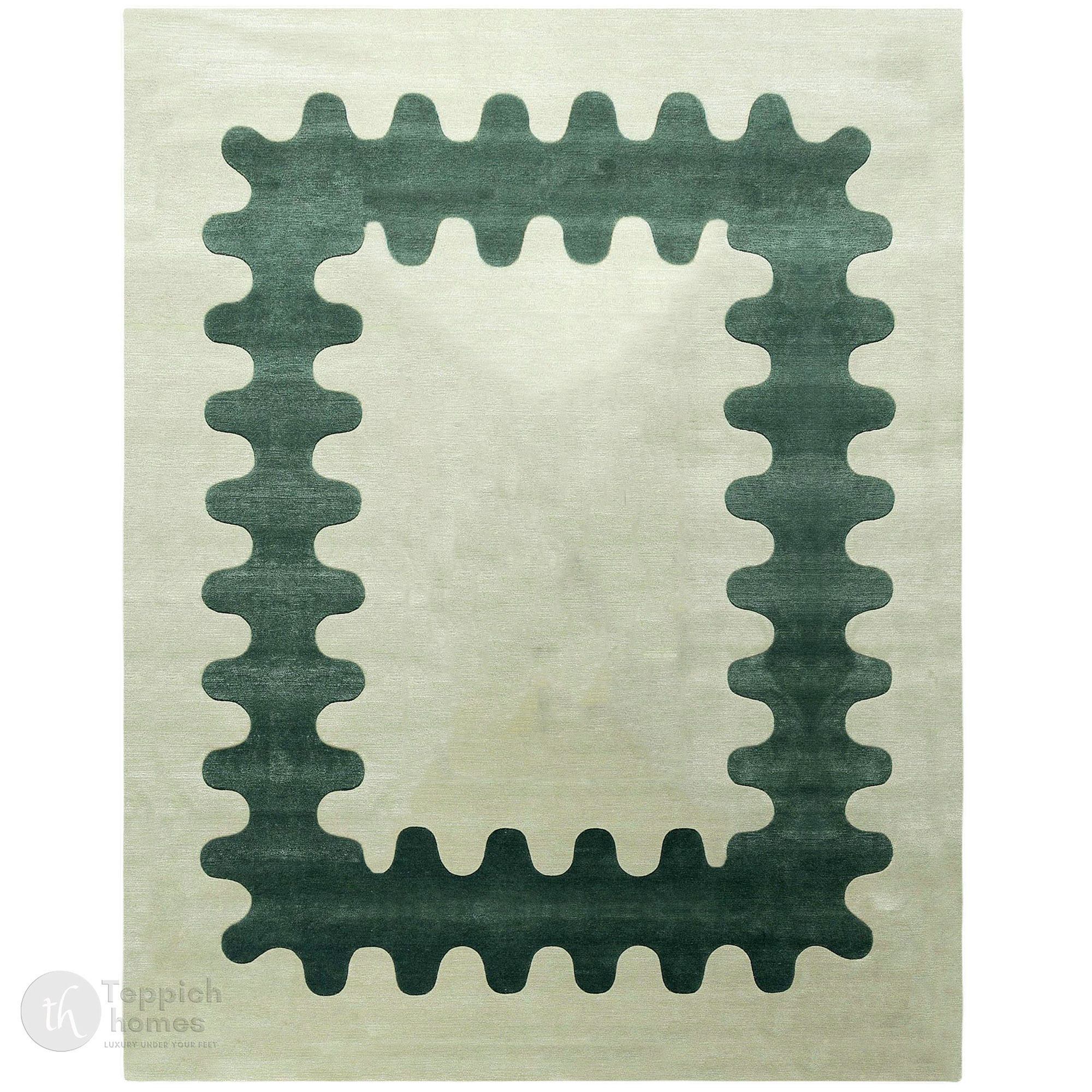 10x14 9x13 8x11 Tufted Area Rug Rectangular Rug Handmade Green Color