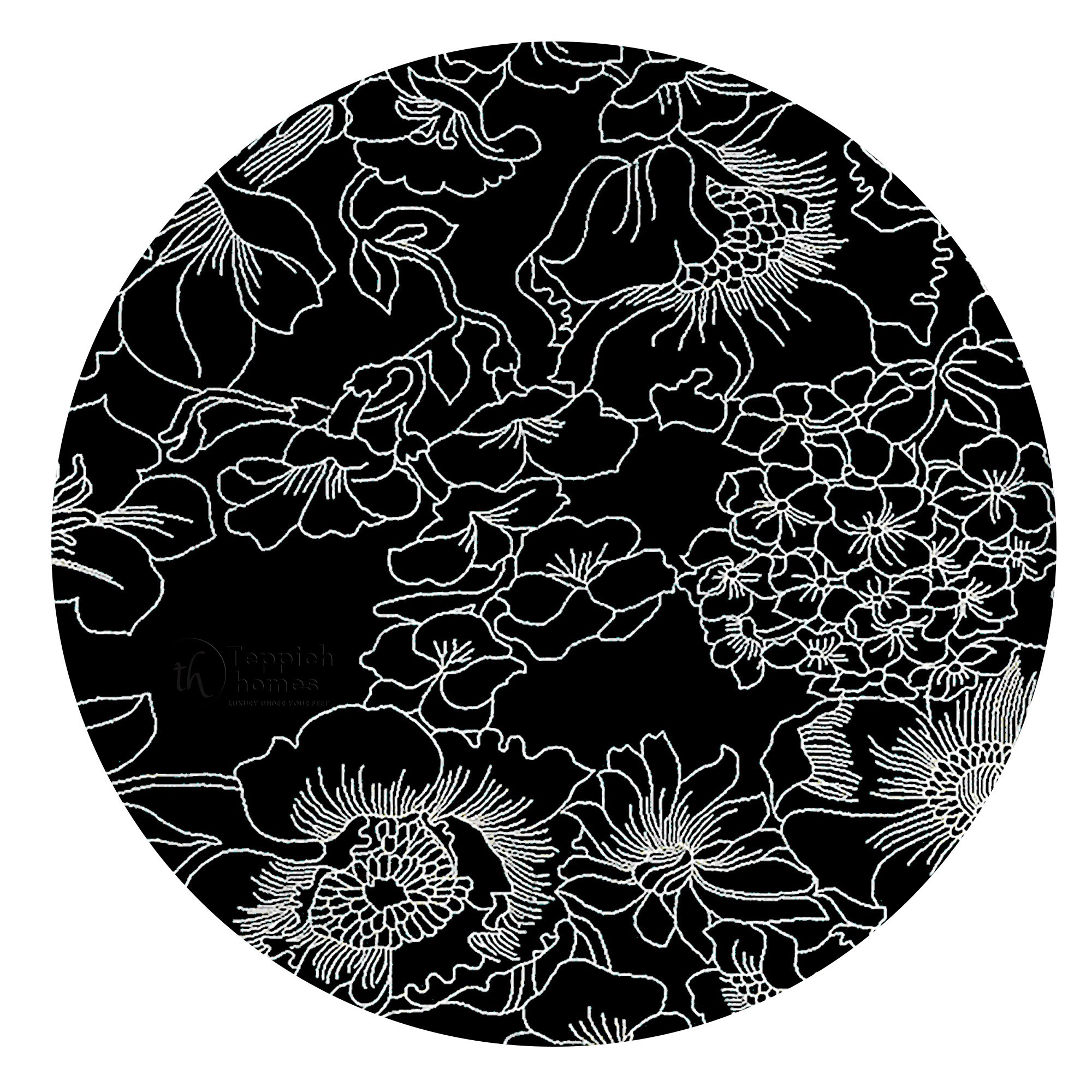 Black Round Rug 10x10 11x11 12x12 13x13 Hand Tufted Modern Design Carpet Designer Rug Living Room