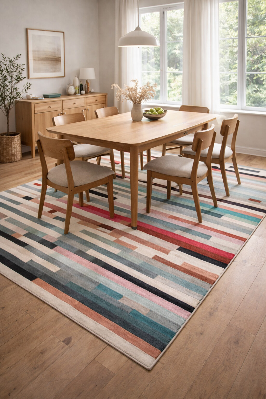 Hand Tufted Living Room Striped Rug 8x10 8x11 9x10 9x12 Wool Area Rug