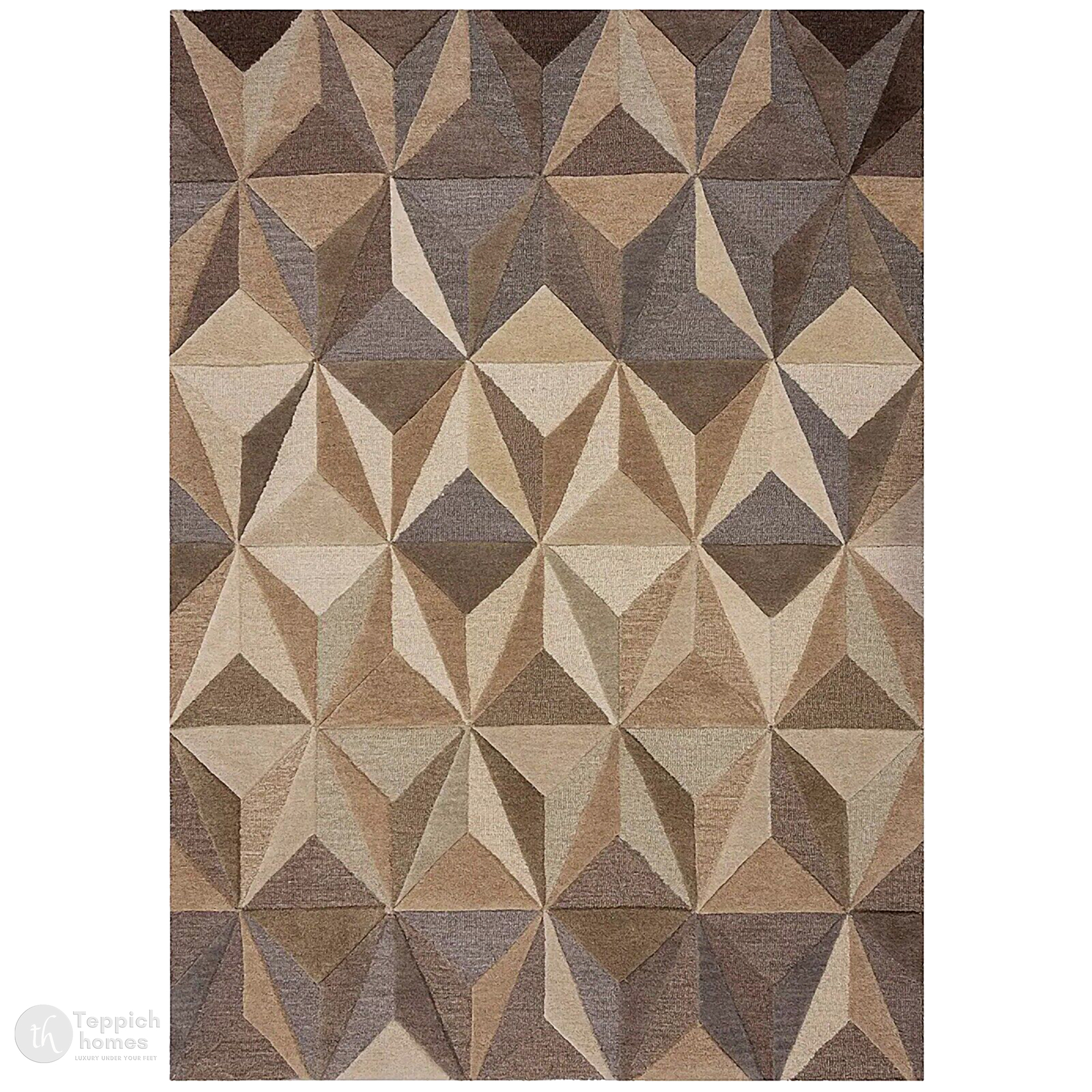 Hand Tufted Wool Area Rug Brown 5x7 5x8 6x9 8x10 Rectangle Living Room Dining Room Bedroom and Hallway
