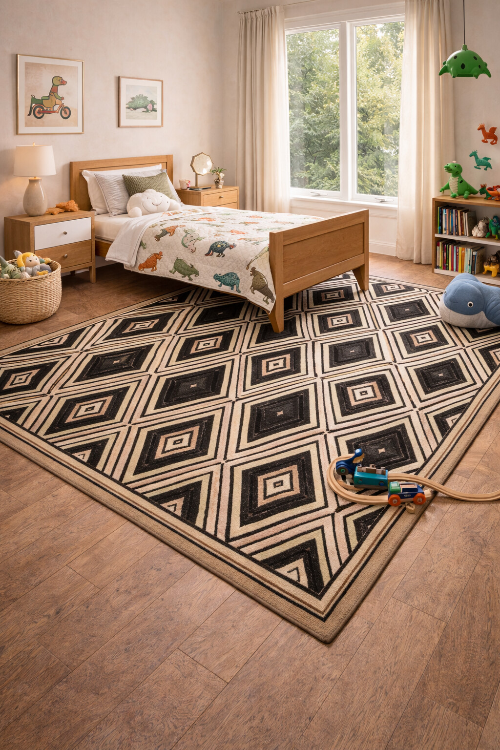 Hand Tufted Beige Wool Area Rugs for Living Room Bedroom Available in 5x7 5x8 6x8 6x9 Contemporary Carpet