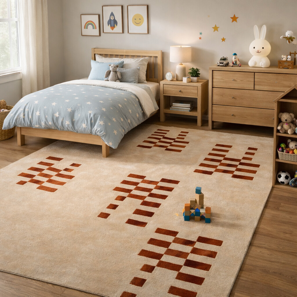 Beige Wool Area Rugs for Living Room Hallway Hand Tufted 5x8 6x9 6x10 8x10 8x11 Contemporary Teppich for Bedroom