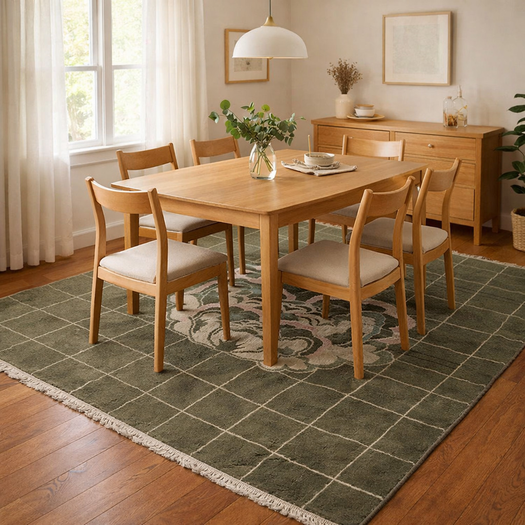 Green rug  5x7 6x9 8x11 9x12  Handmade  Knotted carpet  Hallway Living room  Area rugs