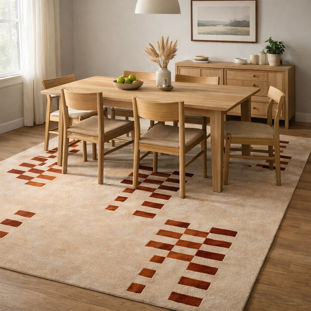 Beige Wool Area Rugs for Living Room Hallway Hand Tufted 5x8 6x9 6x10 8x10 8x11 Contemporary Teppich for Bedroom