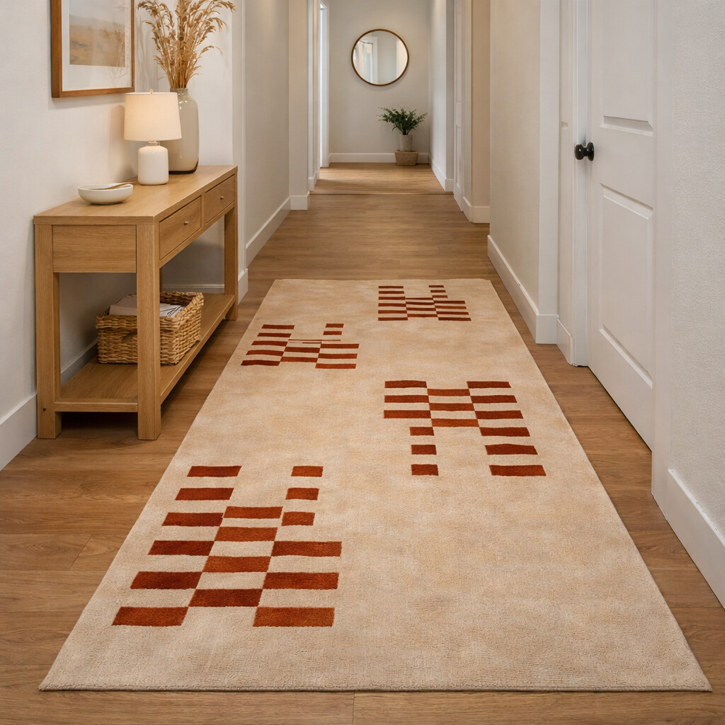Beige Wool Area Rugs for Living Room Hallway Hand Tufted 5x8 6x9 6x10 8x10 8x11 Contemporary Teppich for Bedroom