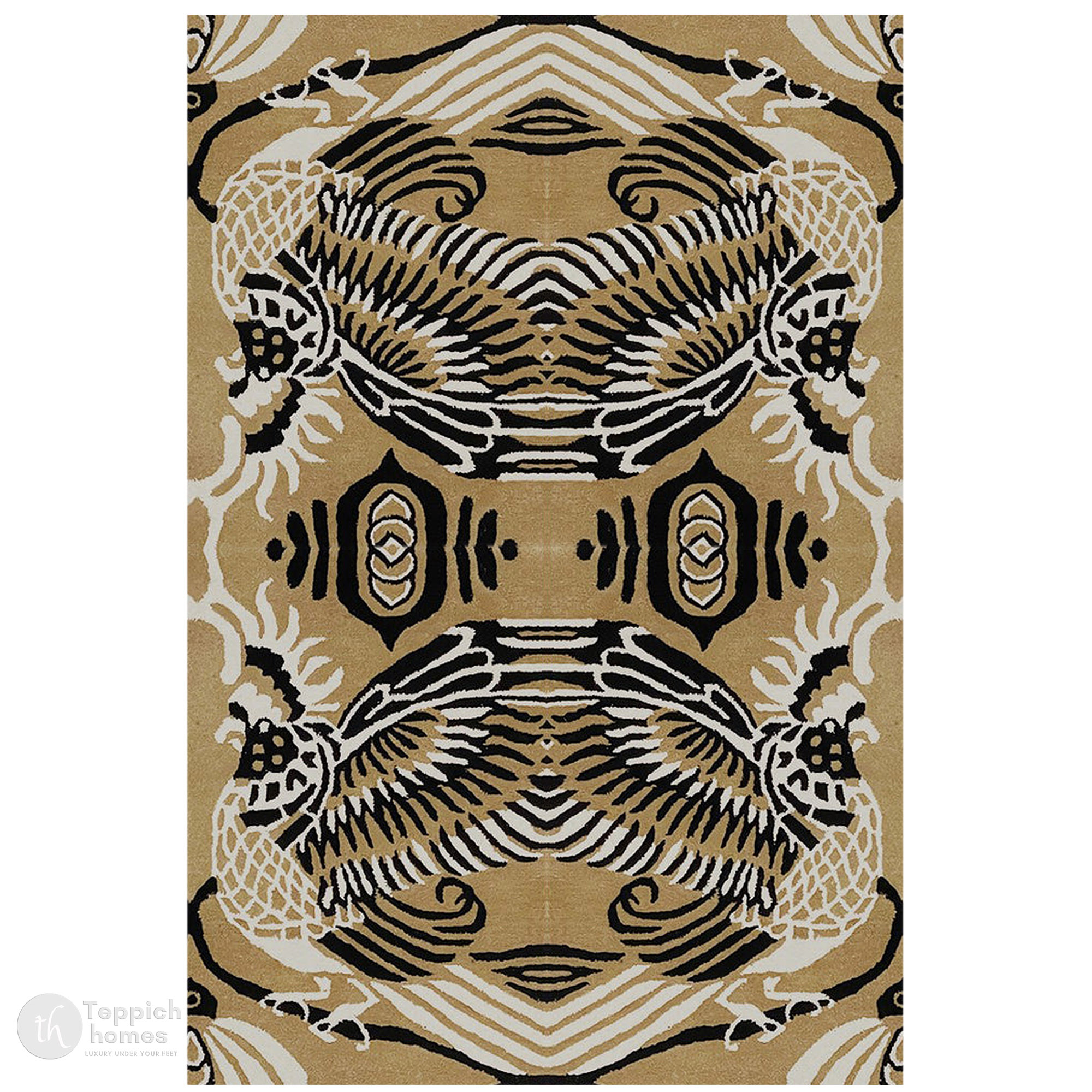 Mythical Beast Beige Area Rug