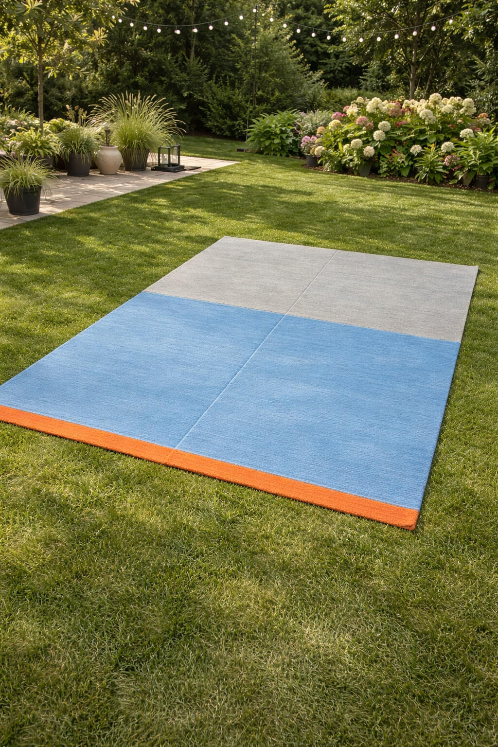 Hand Tufted Wool Area Rug 5x7 5x8 6x8 6x9 Blue Area Rug Living Room