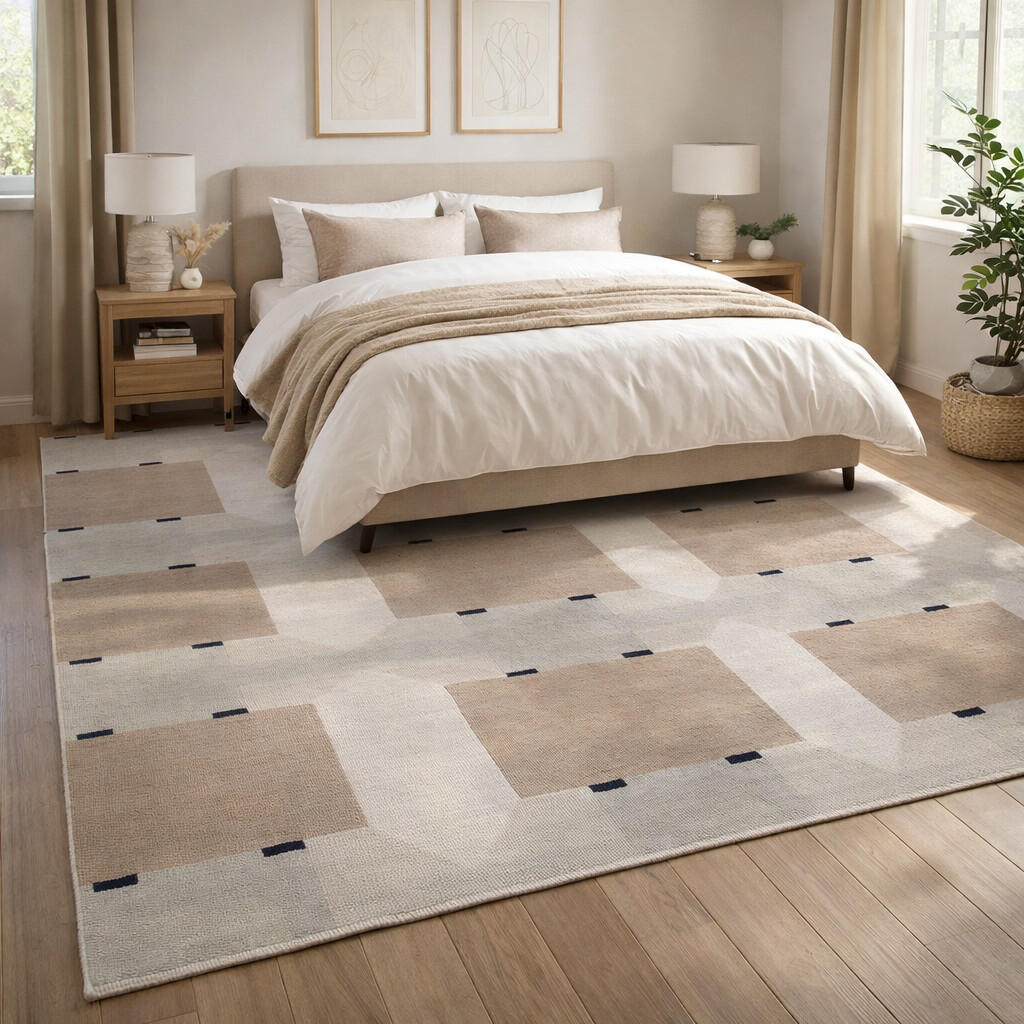 Modern Wool Area Rugs Hand Tufted Rectangular Carpets 5x8 7x10 8x13 and 10x13 for Hallway Dining and Living Rooms