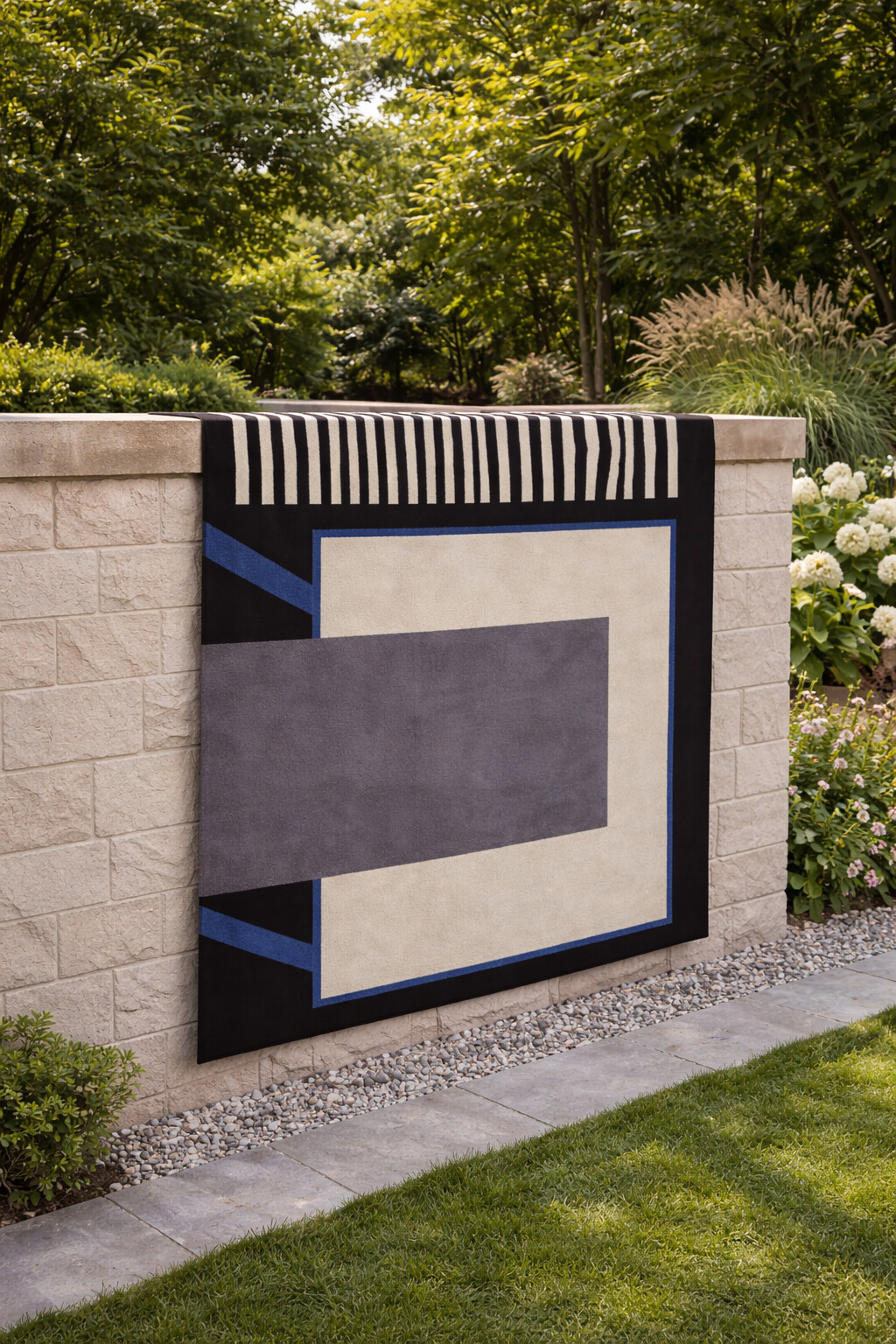 Hand-Tufted Geometric Wool Rug - Available in 8x11 9x13 10x14 and 11x12 Sizes - Perfect for Living Room or Bedroom - Stylish Rectangular Area Carpet