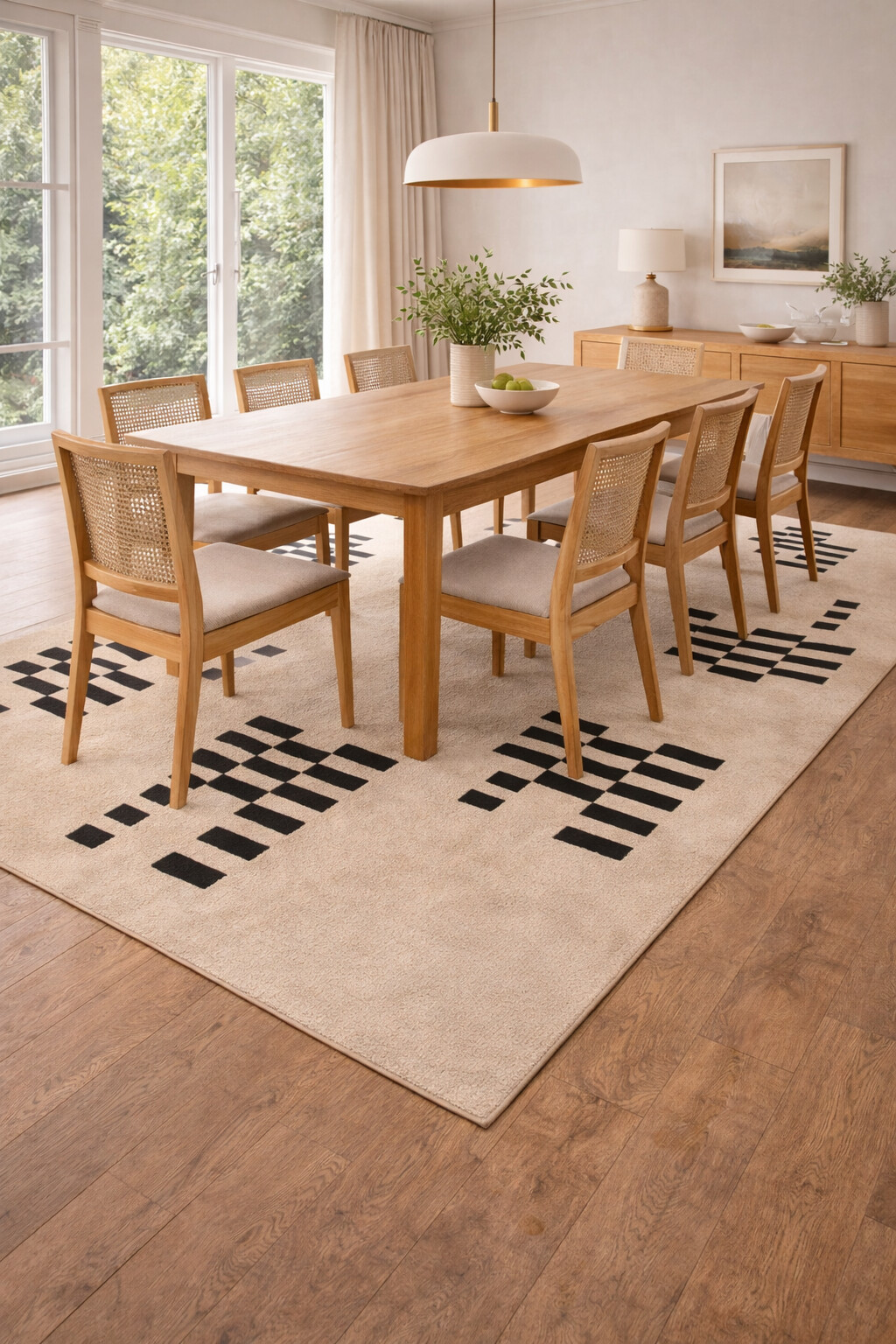 Handmade Tufted Wool Rug Beige Area Rugs for Dining Living Rooms 6x10 9x12 9x13 10x10