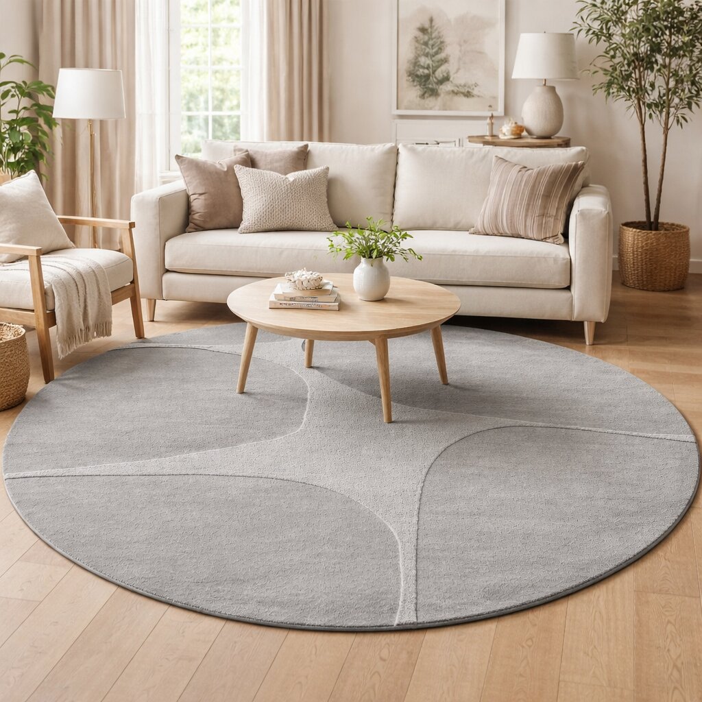 Rug for 13x13 room  12x12 10x10 9x9 7x7  Hand tufted  Grey area rugs  Hallway Living room  Round carpet