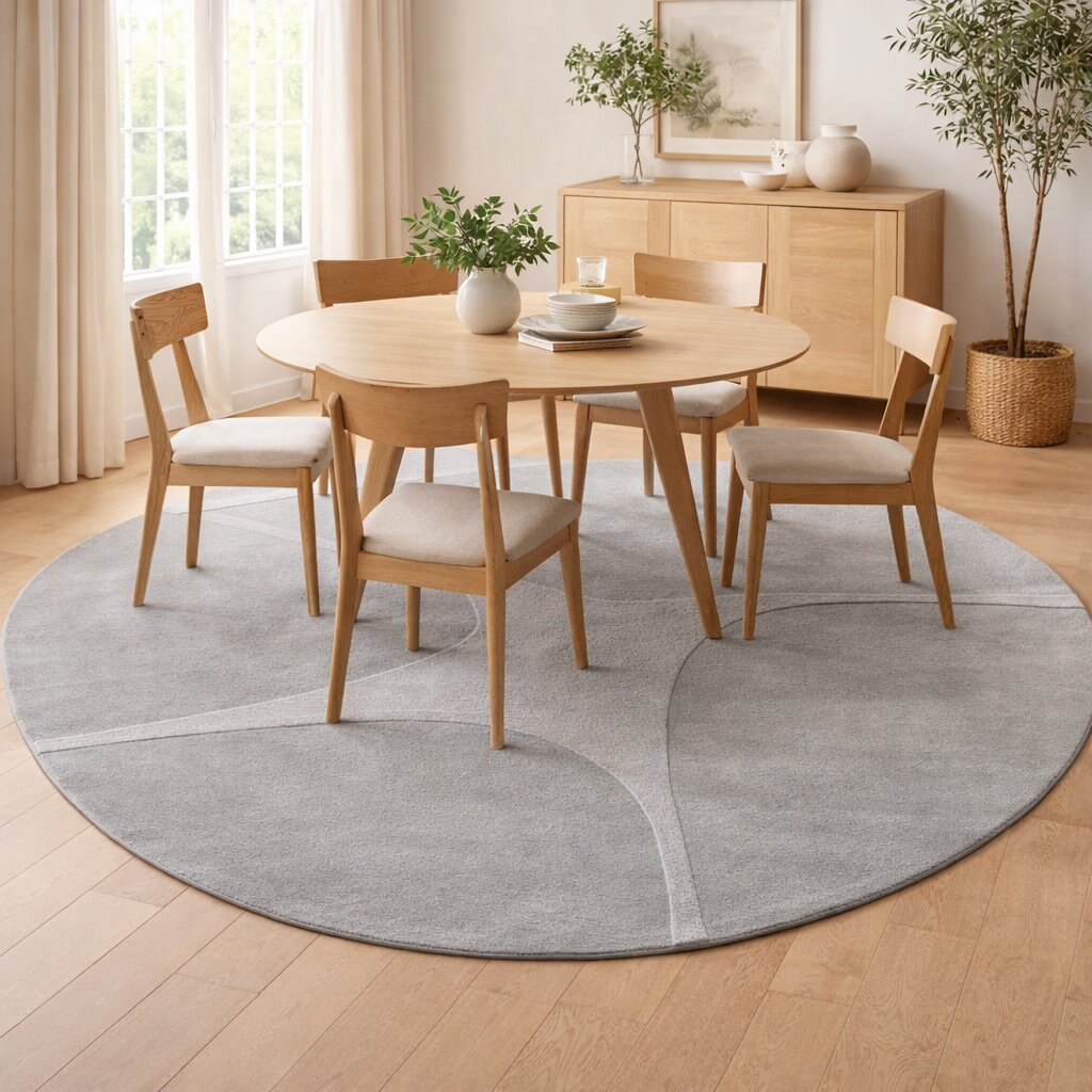 Rug for 13x13 room  12x12 10x10 9x9 7x7  Hand tufted  Grey area rugs  Hallway Living room  Round carpet