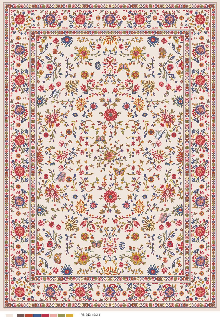 Hand Tufted Wool and Silk Rug 11x14 Feet
