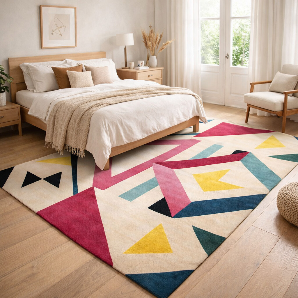 Severs Performance IvoryRose Rug for Bedroom  Rectangle and Modern Shape Rug for Living Room