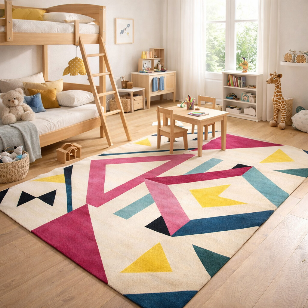 Severs Performance IvoryRose Rug for Bedroom  Rectangle and Modern Shape Rug for Living Room