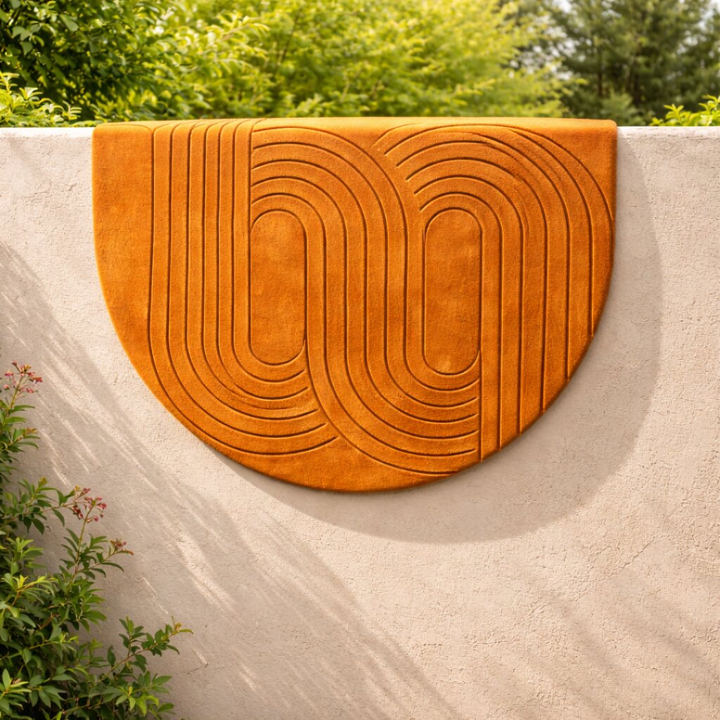 Hand Tufted Round Wool Area Rug Brown Dining Room Living Room Bedroom Hallway 5x5 6x6 7x7 9x9 11x11