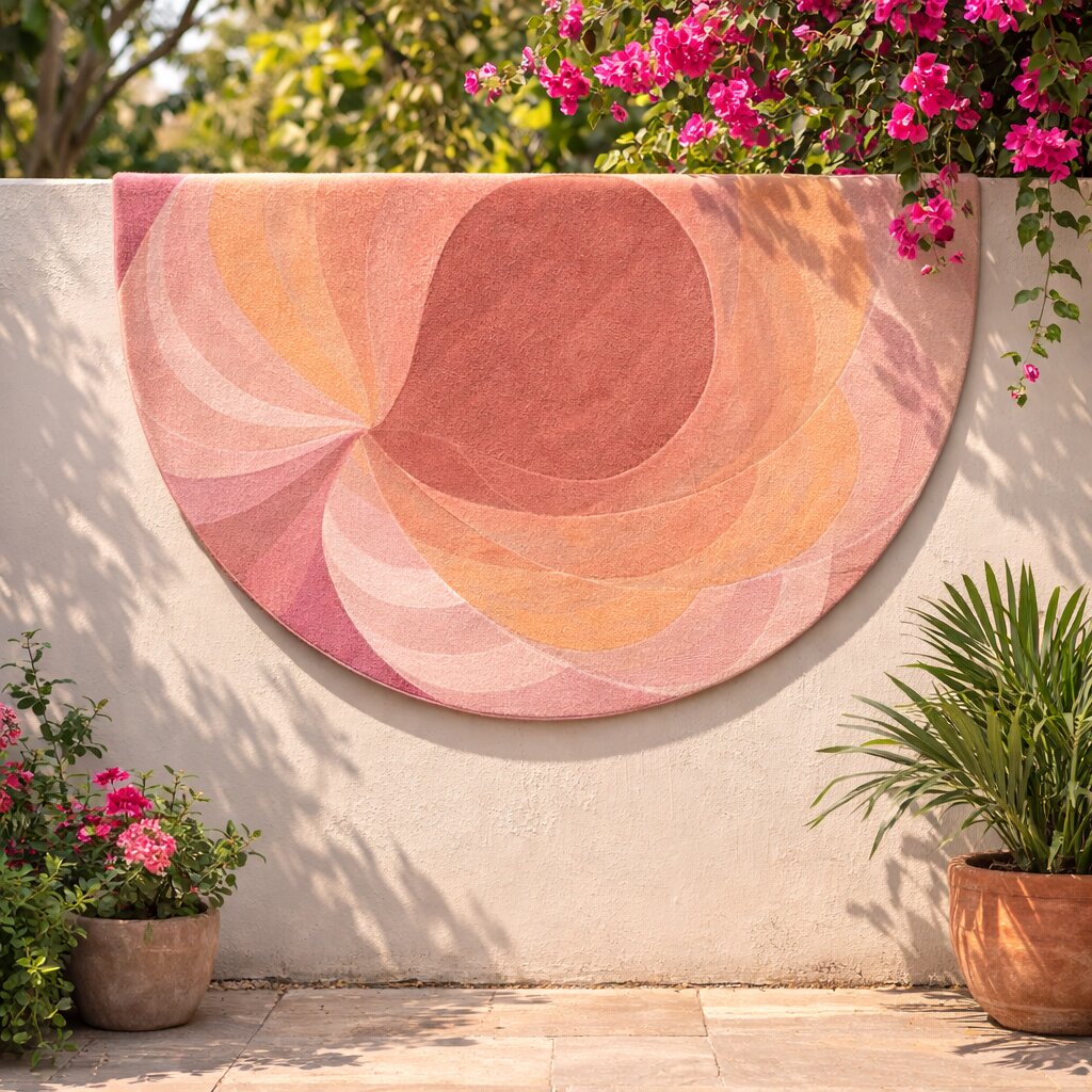 Kitchen Dining room  Blue color  Hand tufted  Round area rug  5x5 6x6  Large wool carpet 7x7