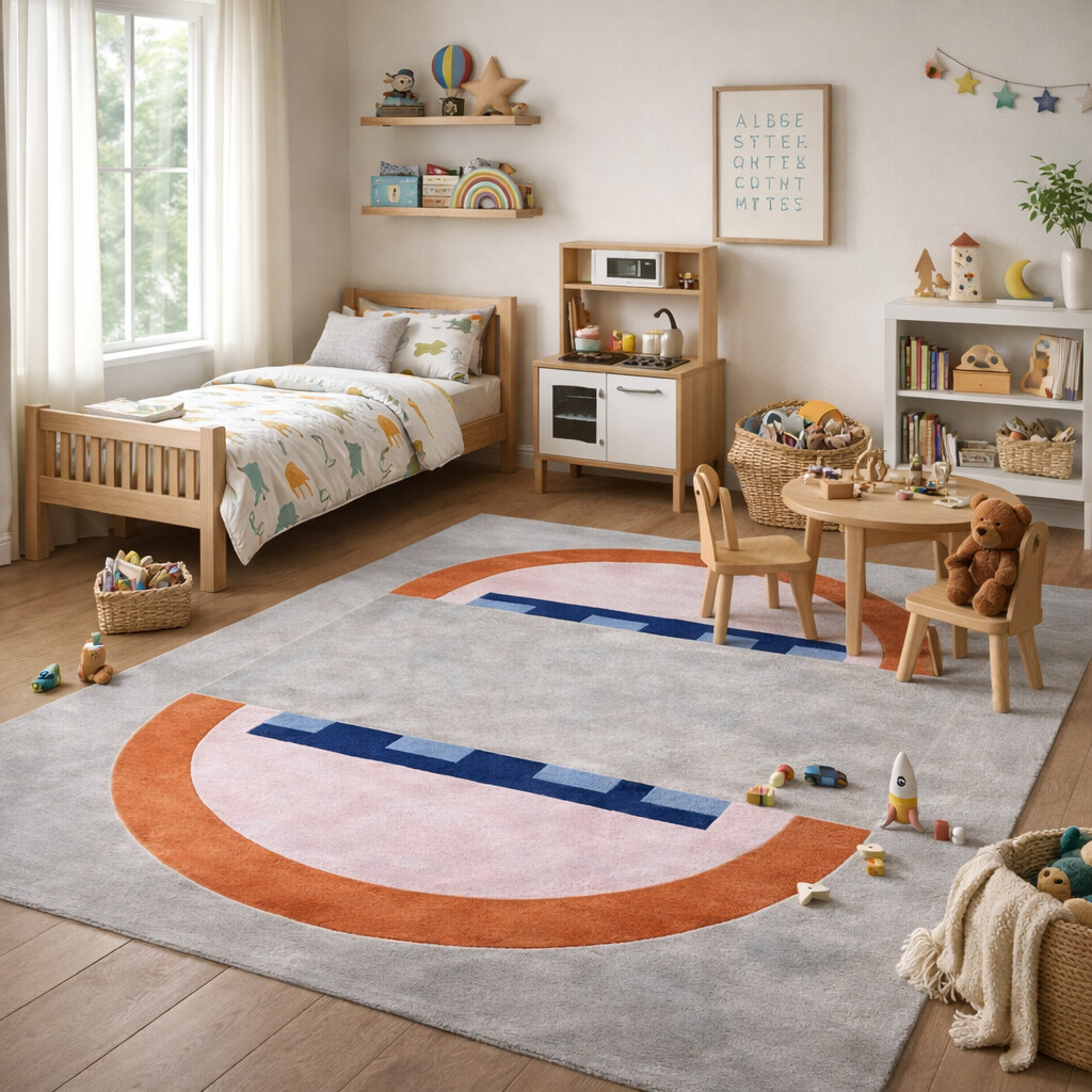 Hand Tufted Wool Area Rug 5x7 5x8 6x8  6x9 Sizes Grey Design for Hallway Living Room Dining Room Dcor