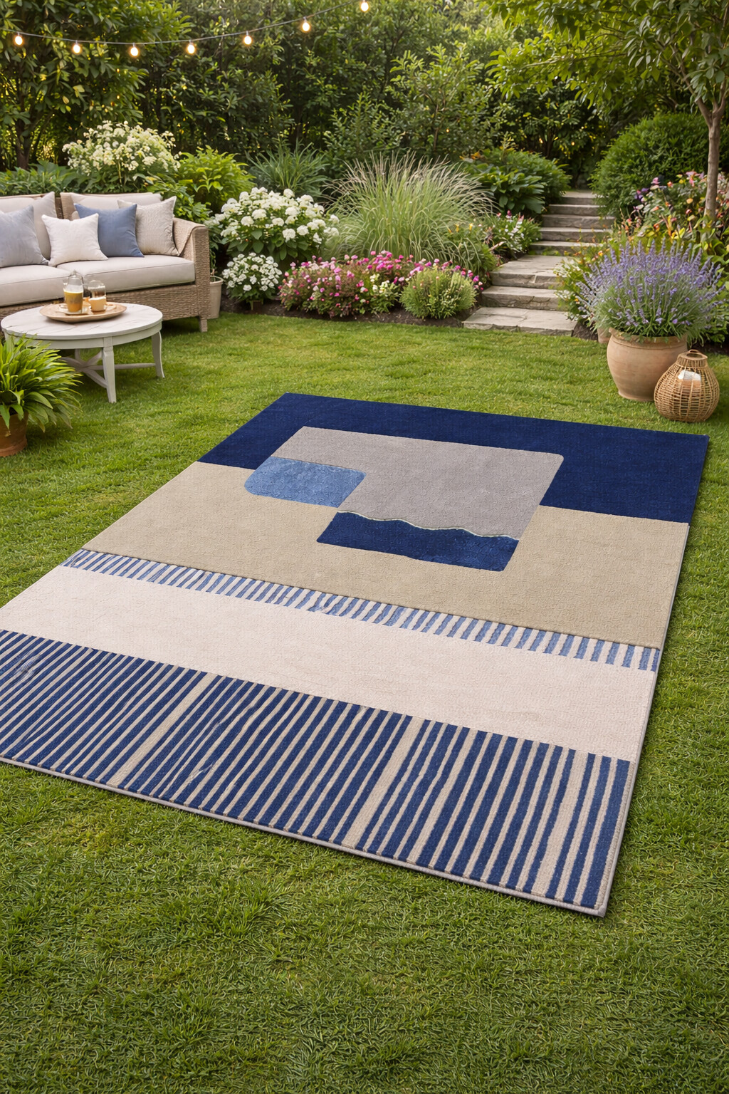 Wool Tufted Area Rug Modern Geometric Design for Kids Dining and Living Rooms 8x13 9x12 11x11 12x15 Rectangular Shape