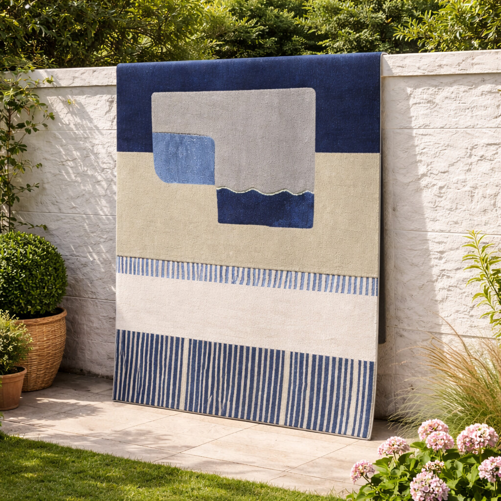 Wool Tufted Area Rug Modern Geometric Design for Kids Dining and Living Rooms 8x13 9x12 11x11 12x15 Rectangular Shape