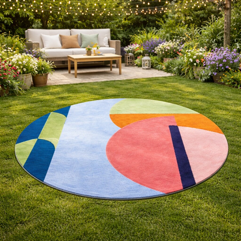 Hand tuft carpet  8x8 9x9 10x10  Geometric rugs  Bed Living room  Round wool carpets  11x11 Area rug